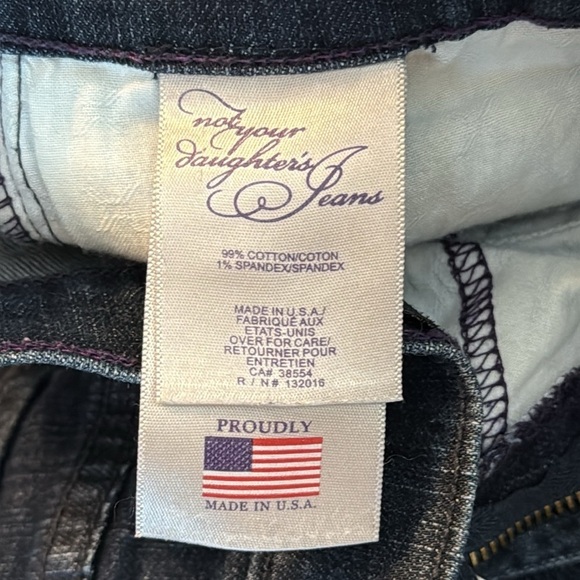 NYDJ Sheri Slim Mid-Rise Dark Wash Jeans Size 6 - Picture 8 of 11